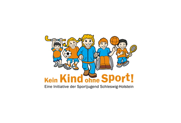 Logo zur Initiative Kein Kind ohne Sport! - gezeichnete Kinder