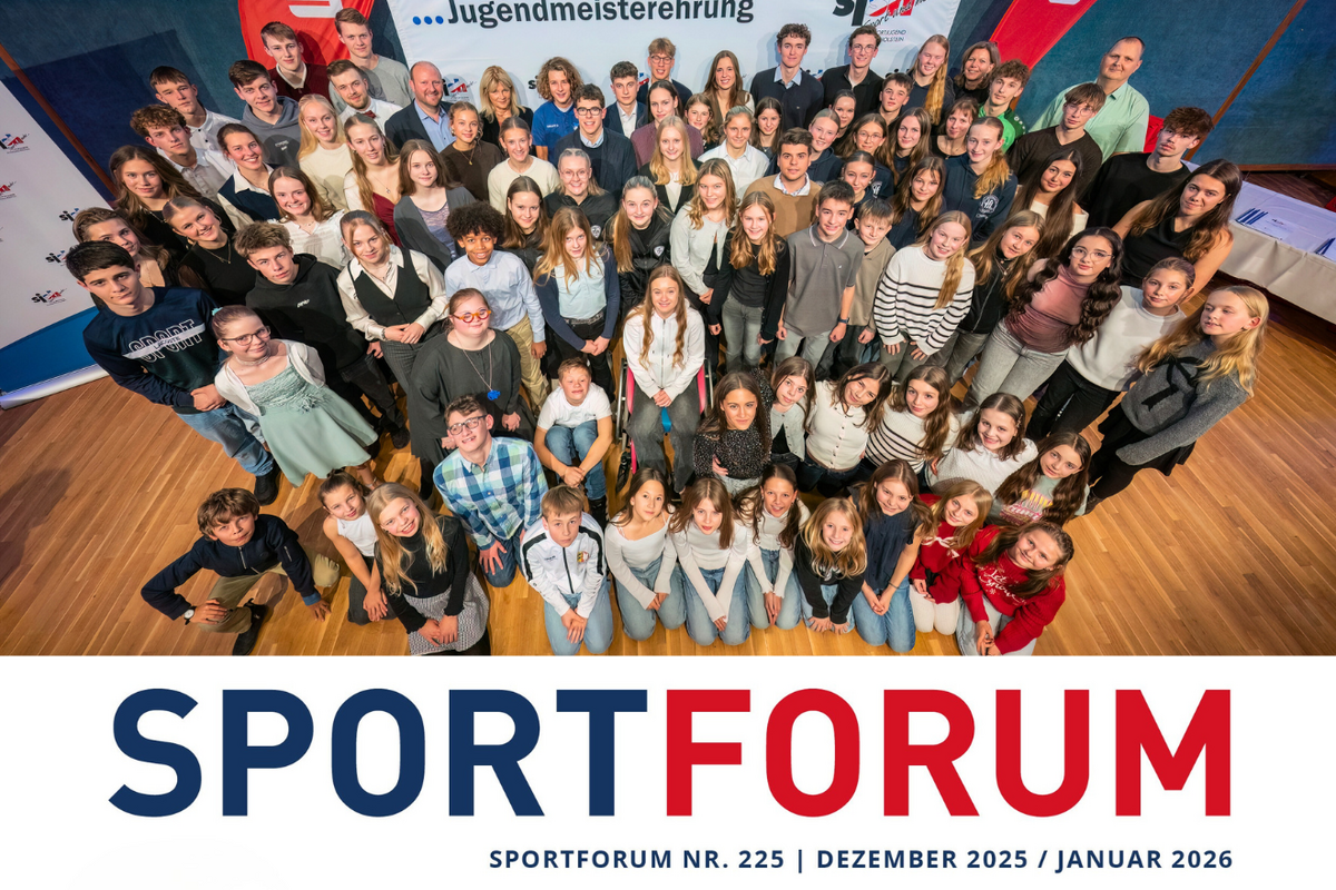 Titelbild der SPORTFORUM-Ausgabe Dezember 2025/Januar 2026